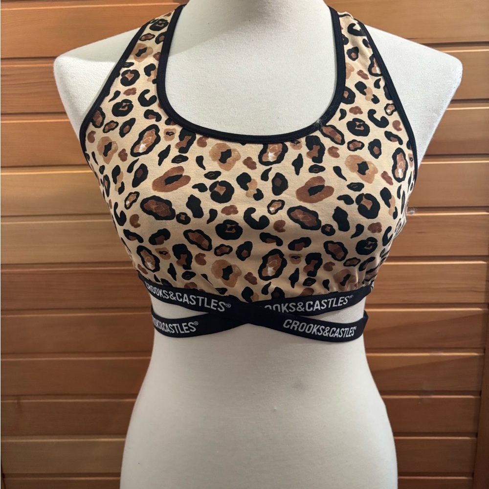 Crooks & Castles Wild Print Sports Bra
